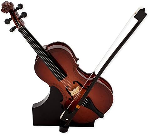 Бродуейския Подарък Инструмент за Виолончело Миниатюрно Копие на Кутията Възпроизвежда Мелодия на Canon в D