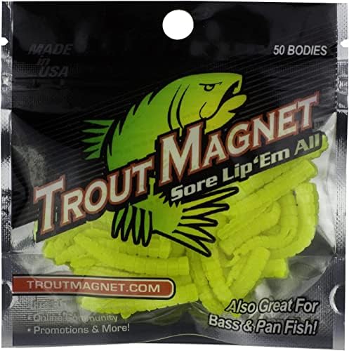 Leland's стръв за пъстърва Magnet 50 в опаковка с разделен е на опашката на Grub Body Pack, са също много подходящи за риболов на костур и Панфиши