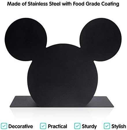 Поставка за Салфетки с Главата на Мики Маус Finex от Неръждаема Стомана за парти на кухненската маса (черен)