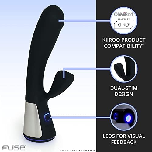 Интерактивен вибратор с двойна стимулация на точката G OhMiBod Fuse - Персонален масажор за жени - Масажор за двойки