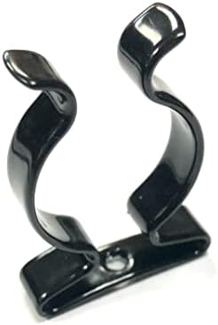6 x Хавлиени Скоби за инструменти, Черни Дръжки от Пружинна стомана с Пластмасово покритие диаметър 10 мм