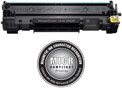 Тонер касета VersaToner - 141A (W1410A) MICR за печат проверки - Съвместима с принтери VersaCheck M110 MXE, HP Laserjet M110, M111, M140, черен