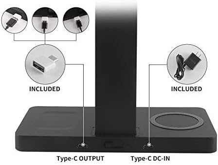 Безжично Зарядно Устройство Thanice с поставка за слушалки, зарядно устройство за iPhone 4 в 1 за iWatch SE/6/5/4/3/2,