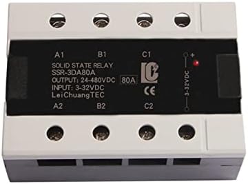HIFASI 3-фазное SSR 10DA 25DA 40DA 60DA 80DA 100DA 120A Трифазно управление на постоянен ток 3-32 В 24-480 ac твердотельное реле за постоянен ток (Размер: DC-AC 80A)