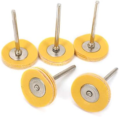 HUANGXING - Комплект Шлифовъчни кръгове за полиране, монтирани на опашка от 3 мм за аксесоари за въртящи се инструменти, Набор от мини-Четки за полиране на часовници и би?