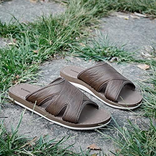 Мъжки сандали-плъзгачи Veittes - Удобни ежедневни летни сандали с отворени пръсти, за да улици и помещения.
