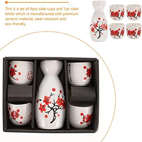 Порцеланов Комплект KESYOO Порцеланов Комплект Порцеланов Комплект 1 Комплект Японски Чаши за саке колекция от Керамични