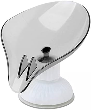Baoblaze 2X Самоотливающийся държач за сапун под формата На листа, перфорирана за запазване на сапун суха, не перфорированным