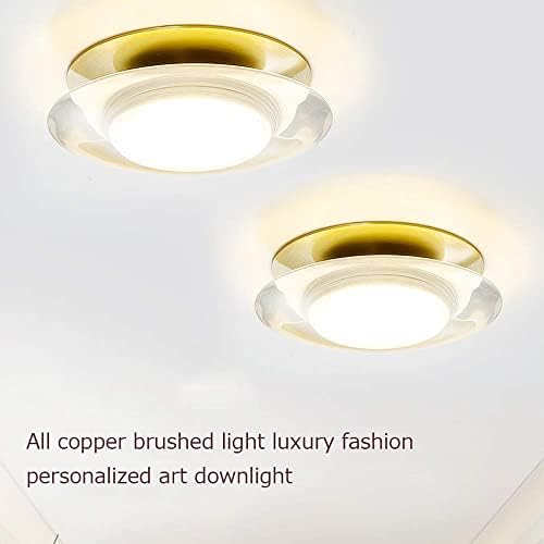 YXBHLCY (2 опаковки) Лампа с златен месинг дял 3 W, 5 W, 7 W Модерни Прости led осветителни Тела 3,9 инча, съвместима