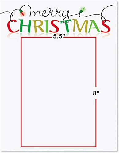 Коледни канцеларски материали PaperDirect, Весела Коледа, 8,5 x 11, брой 25 парчета...