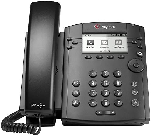 Жичен телефон система Polycom VVX 311 за бизнес мрежи - 6 Линии PoE - 2200-48350-025 - Заменя VVX 310