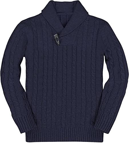 Ryannology/ Пуловер за малки момчета и Момичета с яка-шал, Пуловер с V-образно деколте, Пуловери Дантела,