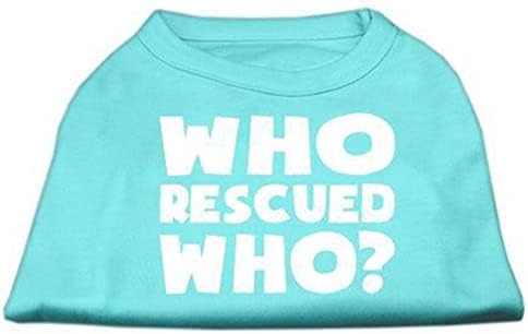 Тениска с Трафаретным принтом Mirage Pet Products Who Rescued Who, Малка, Лилава