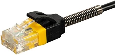 Мрежов кабел Monoprice Cat6 Ethernet - 5 метра - Черен | Подсилени, Без Довършителни, Блокирани RJ-45 с тел от чист гол