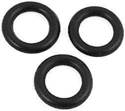 X-DREE 20pcs Гумени уплътнителни пръстени на 10 мм x 1,9 мм от NBR, топлоустойчива уплътнителни пръстени, втулки Черен цвят