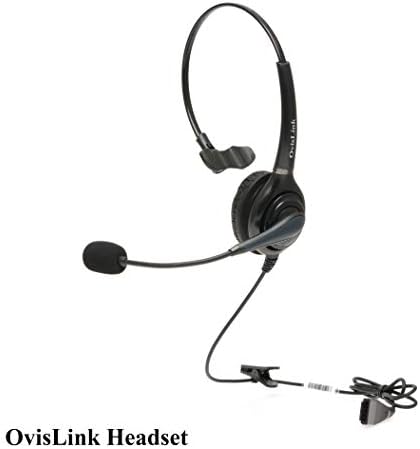 Телефонна слушалка OvisLink NEC | Гъвкава и завъртане Микрофон слушалки | Микрофон слушалки с микрофон с шумопотискане, която е Съвместима с всички телефони NEC | В комплек