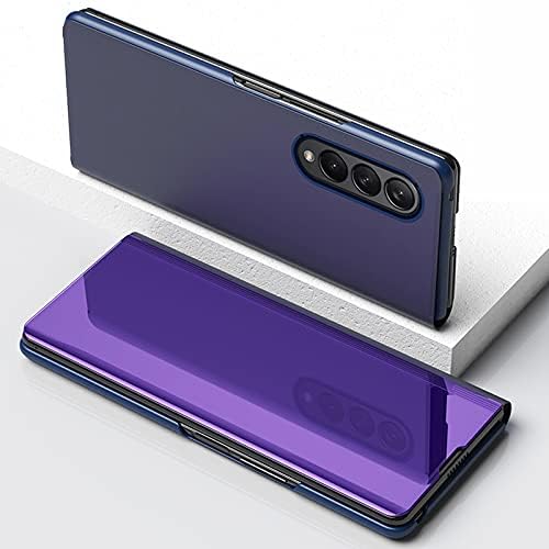 Съвместимост с Samsung Galaxy Z Fold3 5G (2021), Лек калъф за Samsung Galaxy Z Fold 3 Cover, Огледален Калъф за грим, Калъф