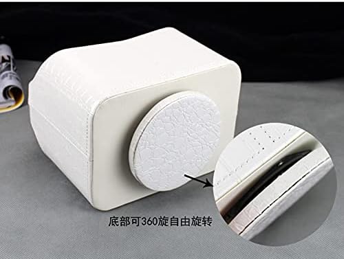 Anncus 5-слотный домашен въртящ се настолен кожена кутия за съхранение, носене-органайзер за дистанционно управление,