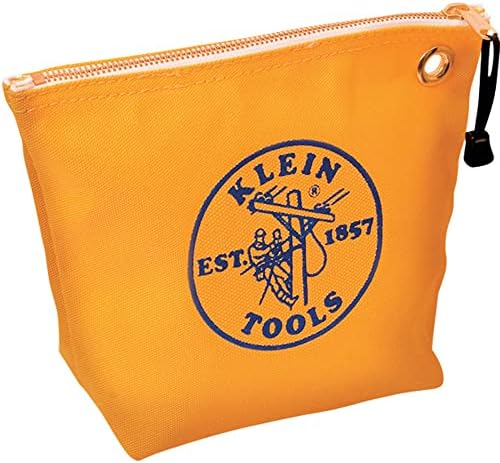 Чанта с цип Klein Tools 5539YEL, Холщовая чанта за инструменти, 10-Инчовата чанта за консумативи за съхраняване на
