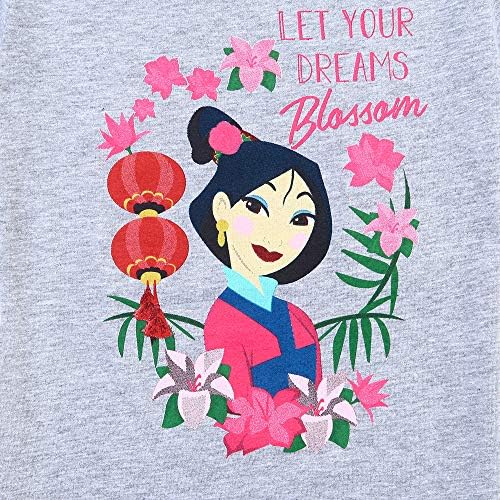 Тениска с цвете Мулан за момичета Disney Детски Цвят