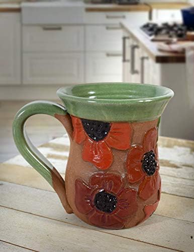 Чаша с Маковым поле, вырезанная съвременни Майстори - Американската Керамика, ръчно изработени от Гранитогрес, 14 грама