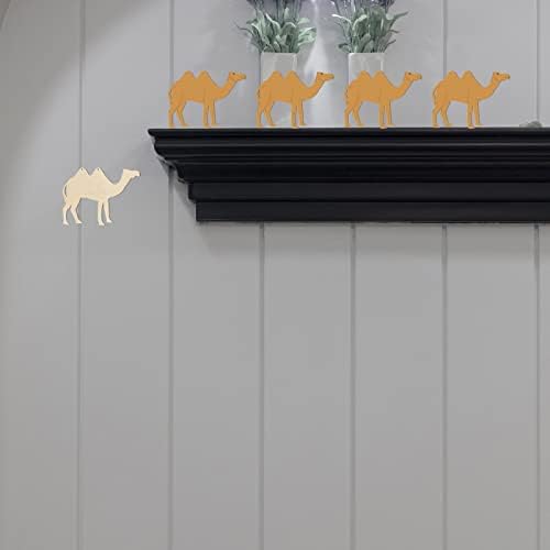 Верблюжья Форма на Дървени Заготовки камилска козина Дърво с Бечевками Художествени Непълни Украса за Коледната Сватба,