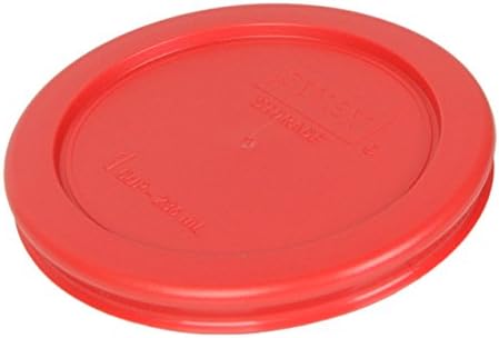 Набор от Pyrex - 2 предмет: 7202 бр. Червени Пластмасови Капачки за съхранение на хранителни продукти за 1 чаша, произведени