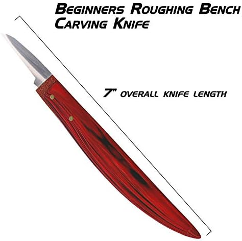 Грубо нож UJ Ramelson за начинаещи - острието от високо стомана 1095 - перфектен за начинаещи - Рендосвачни, изрязване