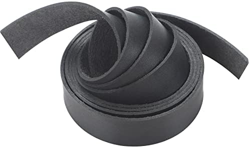 Кожена каишка CDY Черен цвят с Ширина 1 сантиметър и дължина 80 см, кожени ивици за колан, изключително подходящи