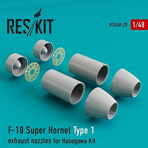 Reskit RSU48-0029 - 1/48 Изпускателни дюзи на F-18 Hornet за детайли от смола Kinetic Kit