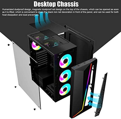 Кутия за настолен компютър, Прозрачен корпус за компютърна игра, с възможност за предаване на данни по USB3.0, корпус с гуманизированным