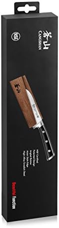 Серия Cangshan TS 1020823 Шведски Изкован 5-Инчов Нож Santoku от Стомана 14C28N и Комплект дървени Труд