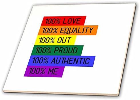 3 Проявете 100 процента любов, равенство, откритост, гордост, автентичност, аз съм на бяло. - Плочки (ct_349159_1)