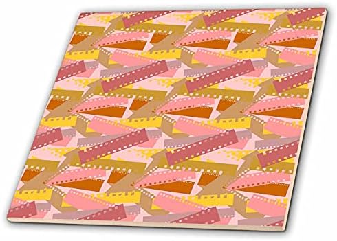 Триизмерен абстрактен модел от ленти фолио на розово, лилаво топлите цветове - Tiles (ct_349762_1)