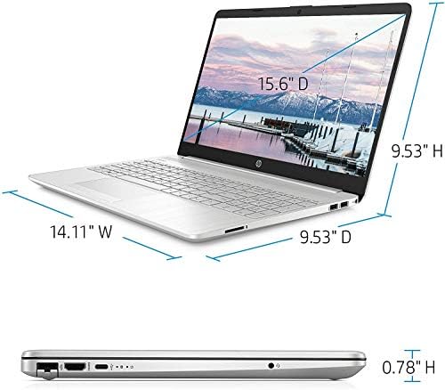 Лаптоп HP 2021 15,6 HD с двуядрен процесор AMD Ryzen 3 3250U 4 GB DDR4 128 GB SSD + 1tb HDD, AMD Radeon Graphics USB-C HDMI WiFi AC RJ-45 Bluetooth, Уеб камера за Бързо зареждане на Windows 10 Home