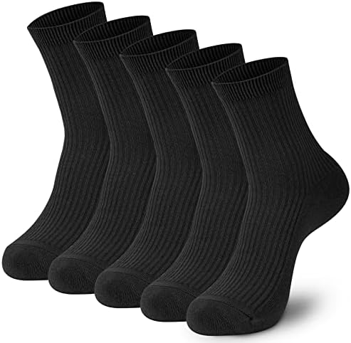 5 Двойки Мъжки Памучни Чорапи, Класически Чорапи за Джогинг, Меки Плетени Спортни Чорапи за мъже, Всички