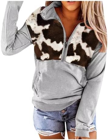 Женската половина от мълния пуловер случайни крави печат, ацтекский геометричен пуловер с яка жилетка мозайка