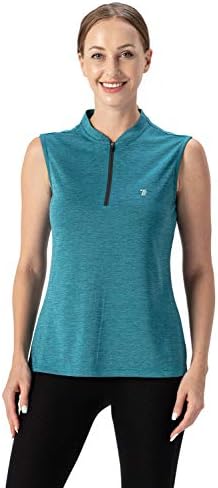 Женски тенис Риза за голф YSENTO Dry Fit, Без ръкави, с цип, Без яка, UPF 50 +, Върхове за практикуване на Йога