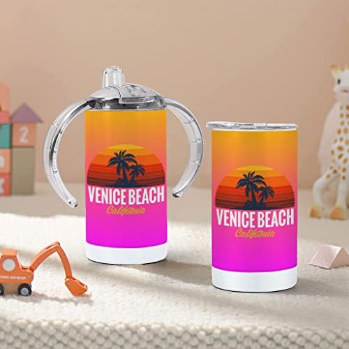 Чаша за Sippy Venice Beach California - Детска чаша За Sippy Palm Tree - Чаша За Sippy Летен дизайн