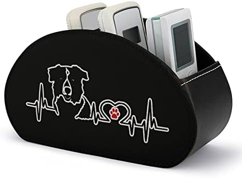Модерен Притежателя на дистанционното управление Border Collie Heartbeat с 5 Отделения, Изкуствена Кожа,