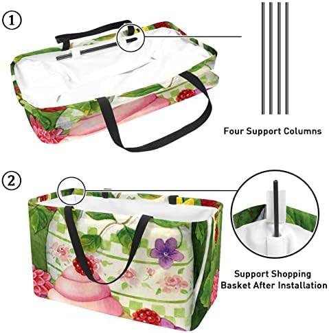 Опаковки за многократна употреба за продукти, цветни торти във формата на чаши с цветя, Лека Чанта За покупки