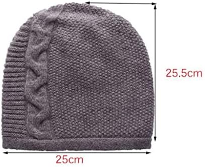 LDCHNH Възли есенно-зимни шапки и Аксесоари за Ски шапки Меки Универсални есенно-зимни дамски шапки (Цвят: черен размер: