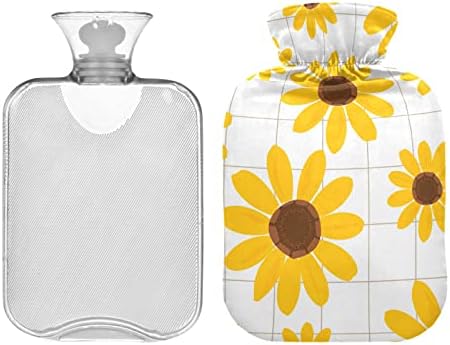 Бутилки с гореща вода с Капак Sunflower Чанта за топла вода за Облекчаване на болката, Спортни Травми, Топло