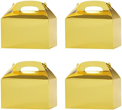 Златната Кутия за предложения за Партита 24 бр Златни Подаръчни Кутии за шоколадови бонбони, торти, Чанти за