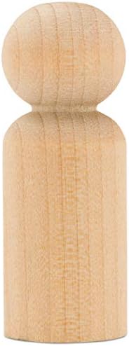 Малки Дървени Фигурки-клечки от недовършена Бреза 1-11 /16 инча, опаковка от 500 малки кукли-клечки под формата