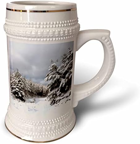 Триизмерен Пейзаж на Снежен Зимен Борова гора - 22 грама в Стъклена чаша (stn_356944_1)