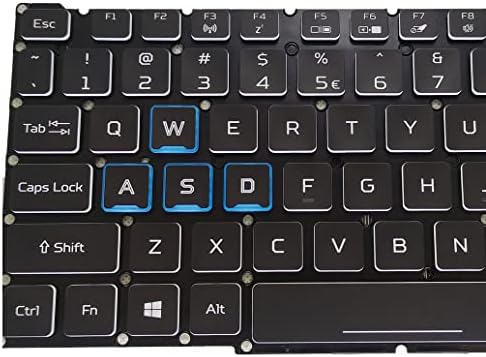 Замяна на клавиатурата EJTONG US Layout за лаптоп Acer Predator Helios 300 PH315-52 PH315-53 PH317-53, Nitro 5 AN515-43 AN515-54 AN515-55 AN517-51, Nitro Серия 7 AN715-51 с RGB подсветка