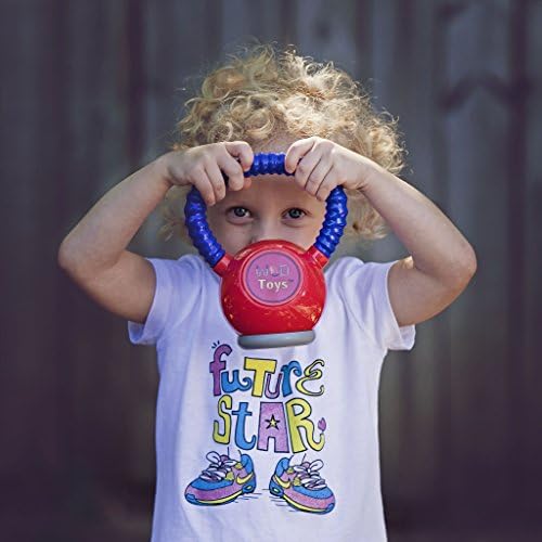 WOD Toys® Kettle Kid Гиря Червена - Безопасна, Устойчива играчка за детско фитнес