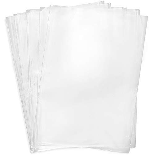 Пакети с Психиатър Фолио,100 БР 13x19 Инча Прозрачна Свие обвивка от PVC за Кошници с Подаръци