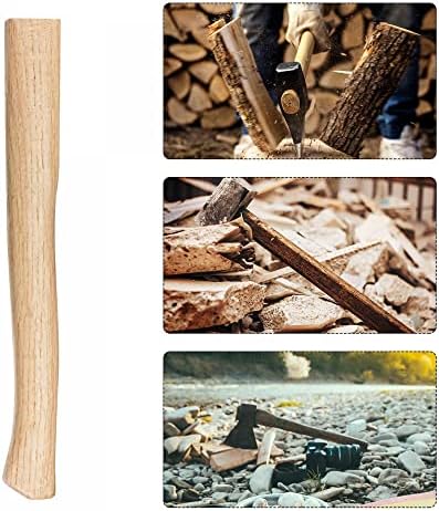 uxcell 16-инчовата дървена дългата работа на смени дръжката е Извита замяна дръжка за брадва, чук, плосък квадратен ухо от дъб